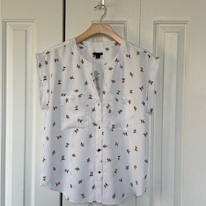 Ann Taylor Floral Camp Shirt - Size Small